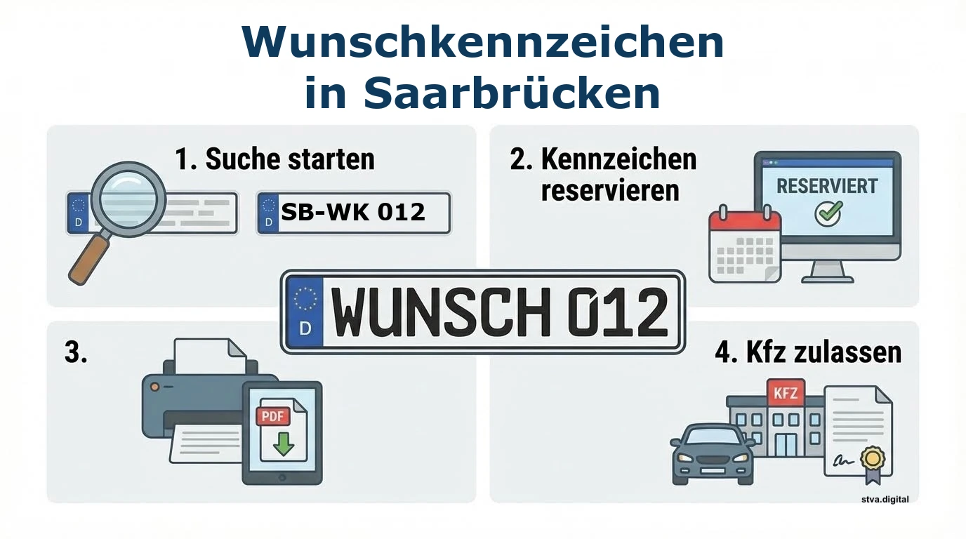 Wunschkennzeichen reservieren in Saarbrücken